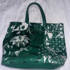 Ted Baker Green Glossy Floral Tote